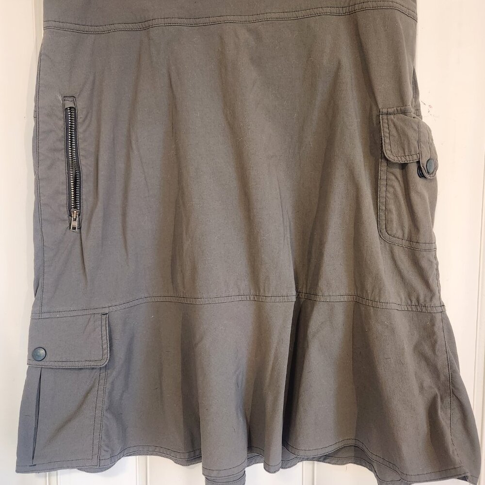 Army Green Cargo Skirt